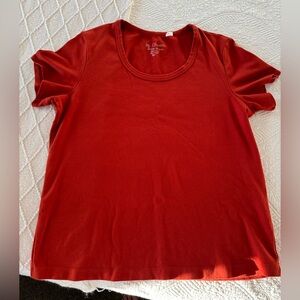 Chico's Bold Red Short Sleeve Top